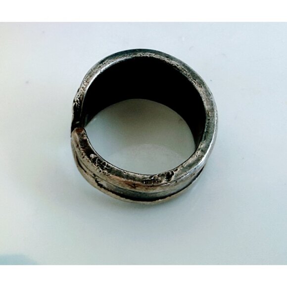 Vintage 60's Sterling Silver Spoon Ring 12.5 grams Size 8.5 - Picture 10 of 11